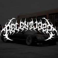 LARGE METAL STYLE RELENTLESS STICKER DECALS DRIFT BUMPER WINDOW VINYL CAR VAN