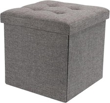 Small Folding Ottoman Storage Box 40L capacity
