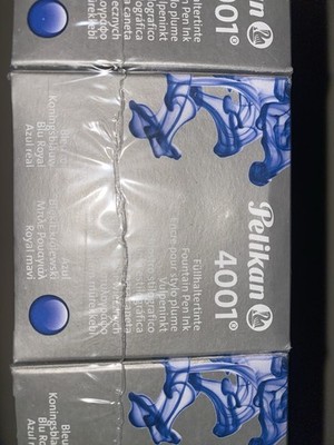 Pelikan 4001 Blue Fountain Pen Ink 30ml 12pk