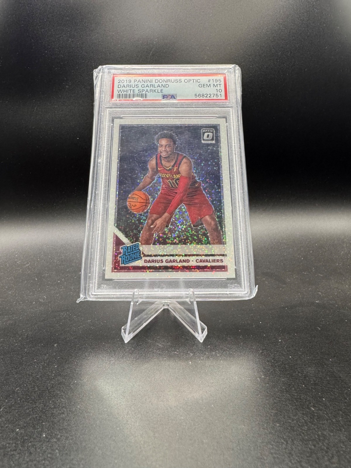 2019-20 Donruss Optic Rated Rookie #195 Darius Garland White Sparkle SSP PSA 10