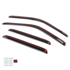 For Ford F250 F350 F450 F550 1999 2016 in Channel Window Rain Guards Smoke 4pcs