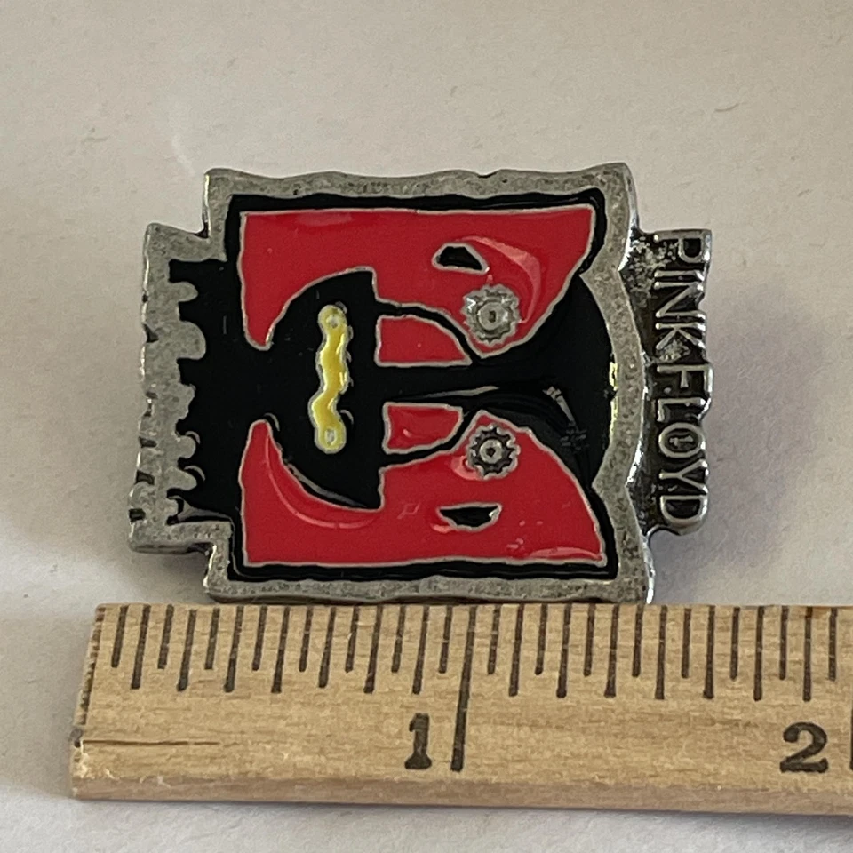 Prendedor de solapa esmaltado Pink Floyd vintage brockum 1994 doble poste años 90 insignia de banda Foto 2 de 4