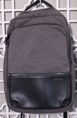 ZERO Halliburton Backpack Gray Black Lightweight Business School College 19x12x8