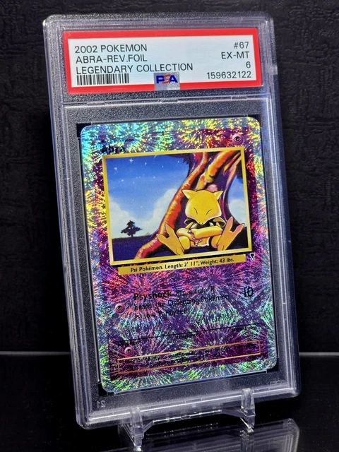 Pokemon Card Abra #67/110 Reverse Holo Legendary Collection 2002 Vintage PSA 6