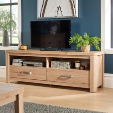 TV Entertainment Stand 160cm Living Room Furniture 2 Storage Drawers Seconds