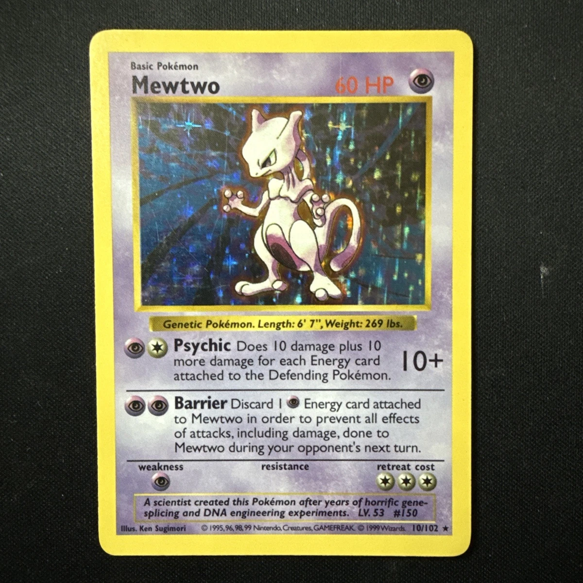 Mewtwo Pokémon TCG Shadowless Individual Collectible Card Game