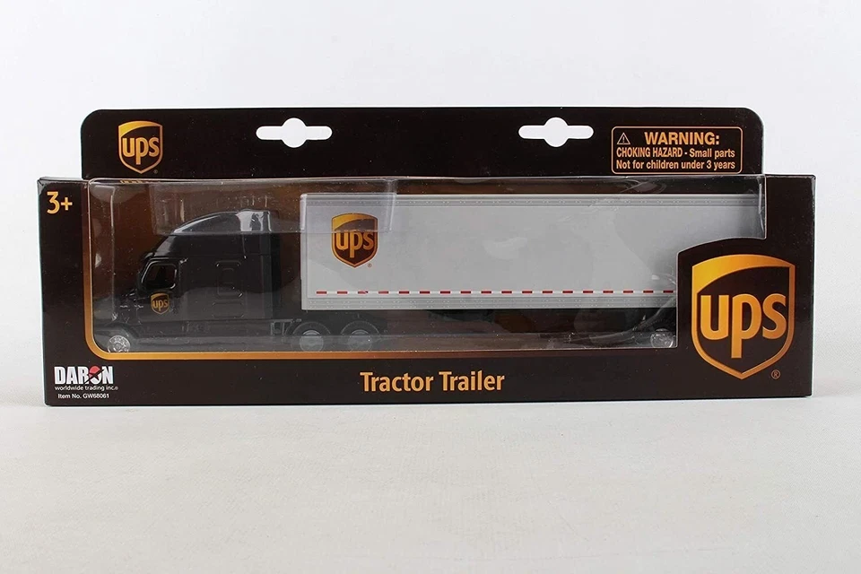 Daron UPS Die Cast Tractor w/ Trailer 1/64 Model RT434 2019 Freightliner GW68061 - Image 3 of 4