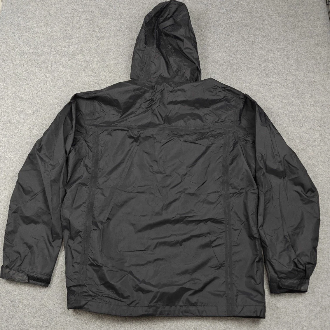 Columbia Men’s Med Black Hooded Rain Jacket Waterproof Windbreaker EUC - product detail image 3