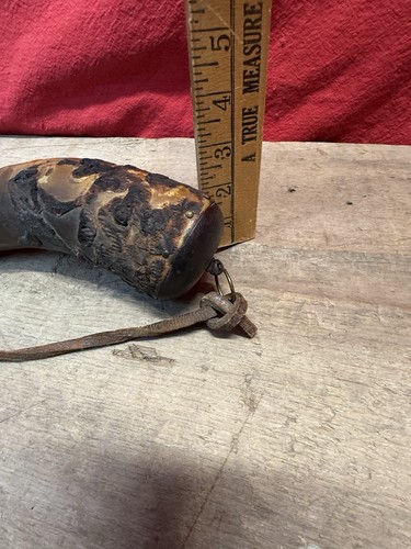 19th Century 1800s Pre Civil War Era Large Powder Horn Raised Engraving - Afbeelding 17 van 22