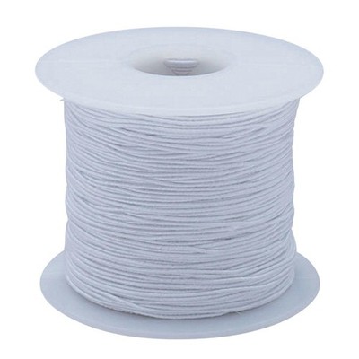 White Elastic Cord for Jewelry Making, Arts & Crafts, Medium-Weight, 100 Yard...