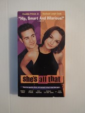 She's All That VHS Freddie Prinze Jr Rachel Leigh Cook Blockbuster Rental 1999