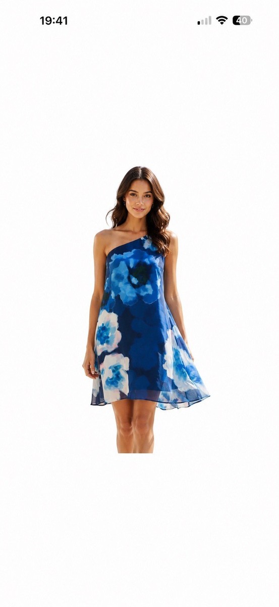 badgley mischka blue floral dress Sleeveless 3D Floral Appliqu Trumpet Gown by Badgley Mischka
