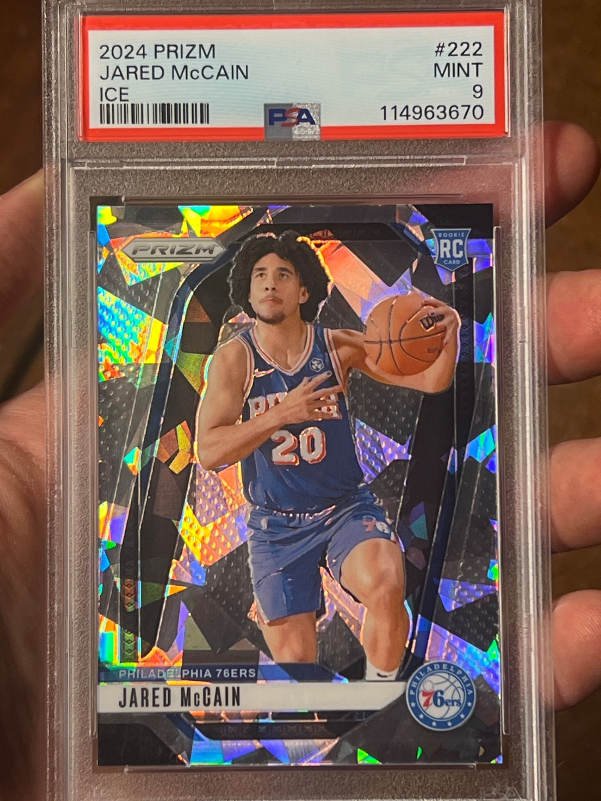 2024-25 Panini Prizm - Jared McCain #222 Ice Prizm (RC)