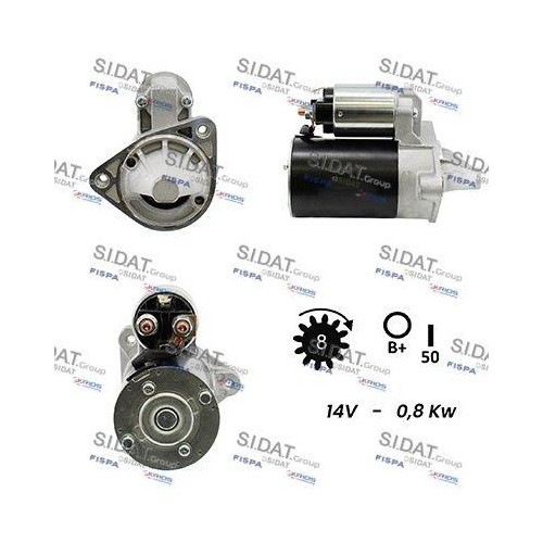 Démarreur Sidat S12DR0092A2 pièce auto de rechange Chevrolet Daewoo