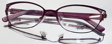SAKS FIFTH AVENUE SAKS 272 0ESK Eyeglasses SATIN PLUM New Metal 54-16-135