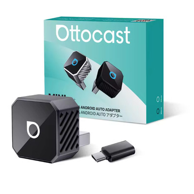 OTTOCAST Mini Pot Wireless Adapter Apple CarPlay & Android Auto Plug Play Dongle