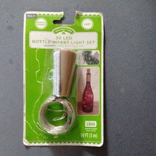 Neuf Holiday Time 30 LED Bouteille Insert Lumière Set Multicolore Batterie Puissance 10 FT
