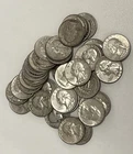 1932 - 1964 WASHINGTON 90% SILVER QUARTERS —$10 FACE VALUE—LOT OF 40 COINS/ROLL