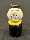 Vintage Original Fisher Price Little People Black & White Dog Wooden Base & Head