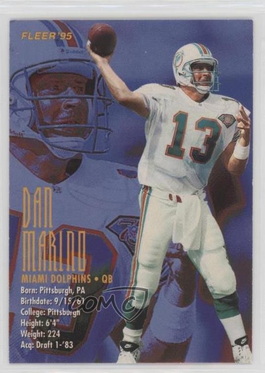 1995 Fleer Shell FACT Dan Marino #82 HOF 0ea9