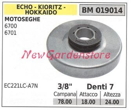 "Echo Ritz KettensäGe Motor 6700 6701 3/8\" ZäHne 7 019014"-image