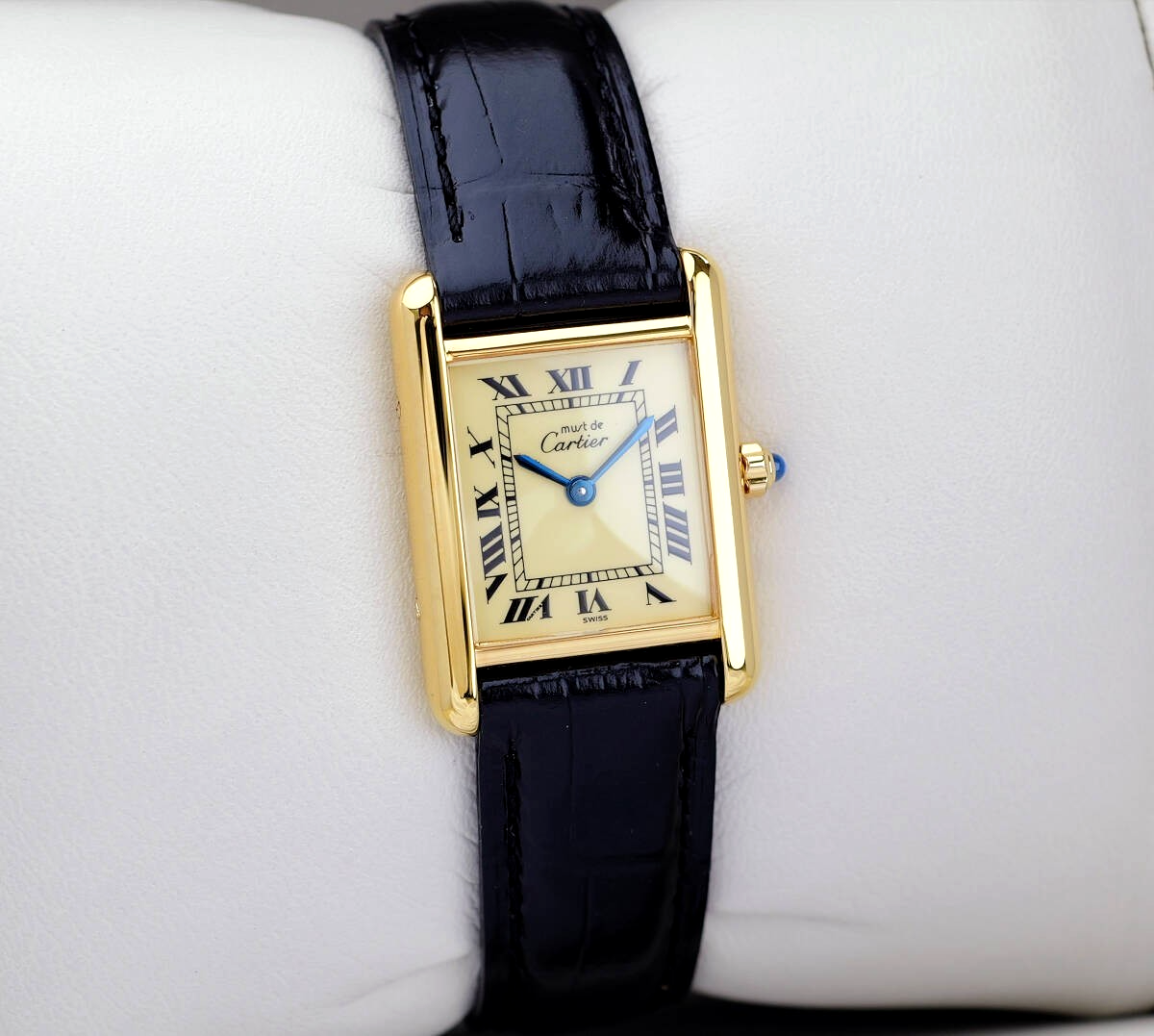 Cartier Watch Must Tank Ivory Dial Roman index SM 21mm Women 