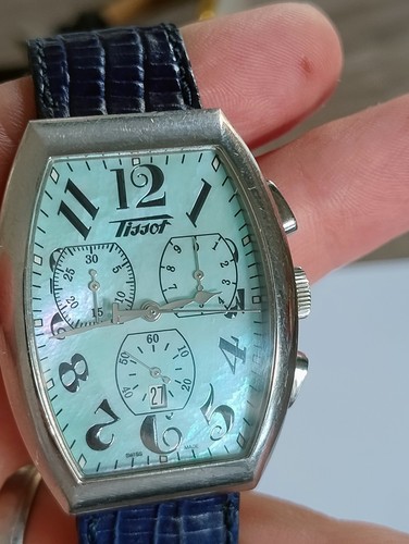 Tissot Herren Chronograph Heritage Porto Z193 blau Perlmutt Zifferblatt