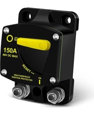 150 Amp Circuit Breaker Fuse Holder Manual Reset Switch DC 12-48V Waterproof