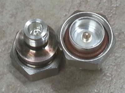 ANDREW 7/16 MALE TO N FEMALE RF coaxial ADAPTER Silver Teflon highest quality
