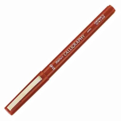 Marvy Uchida Calligraphy Marker 2.0mm Fine Point Burgundy School Office Art