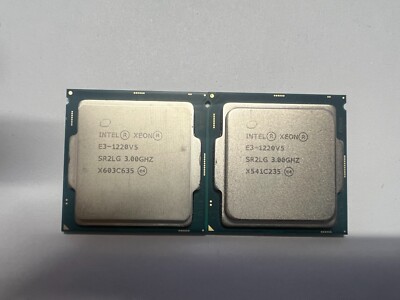 Lot of 2 Intel Xeon E3-1220 V5 3GHz 4 Core 8MB SR2LG 80W LGA 1151 CPU Processor