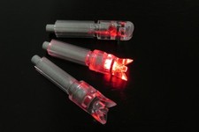 Lighted crossbow nocks / price is for 3 RED nocks/ .297-.302