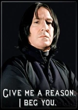 ATA-BOY HARRY POTTER SNAPE GIVE ME A REASON I BEG YOU MAGNET 2.5” X 3.5” NEW