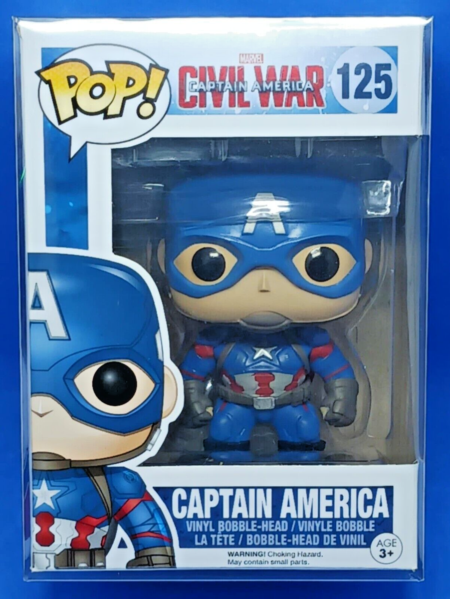 Funko Pop! Marvel Civil War Captain America Vinyl Bobble-Head #125