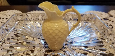 RARE, HARD TO FIND,  ELEGANT BELLEEK ''RATHMORE'' PATTERN SMALL PITCHER CREAMER 