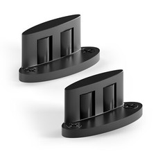 CCJH Sliding Barn Door Hardware - Floor Guide, Black,2 pcs