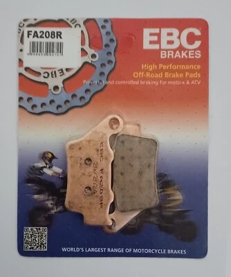 EBC Plaquettes De Frein Arrière Disque Usinées Pour Husqvarna WR125 1995-2005 - Photo 1/4