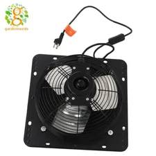 10" Wall Mounted Shutter Exhaust Fan High Speed Garage Attic With Insect Net