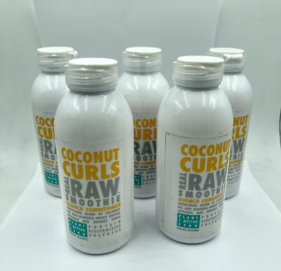 5 PK Coconut Curls Real Raw Smoothie Quench Shampoo & Conditioner 12 oz