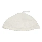 8.7" 22 cm Frik Breslav Kippah "Nachman" Crocheted in White