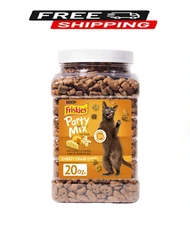 Purina Friskies Party Mix Cheezy Craze Crunch, Cat Treats, Cheddar, Swiss, Monte