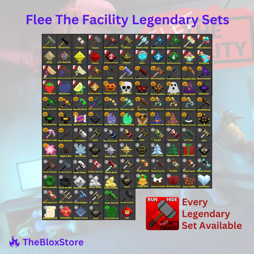 Bundle  Flee The Facility Set - Itens de Jogos - Gameflip