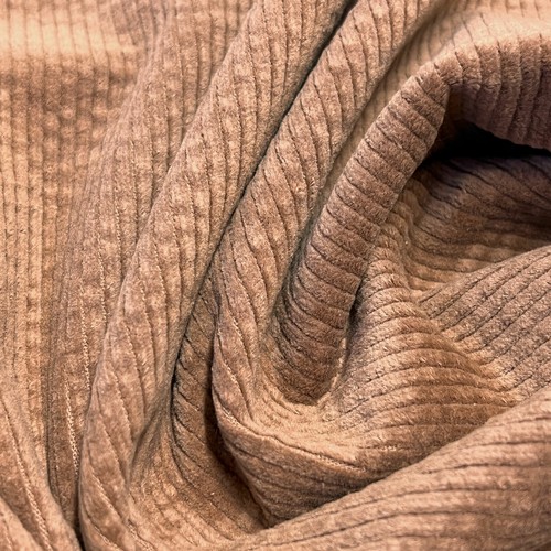 Stoff Baumwolle Elastan Breitcord caramel Baumwollstoff Breit Cord Genuacord - 第 2/2 張圖片