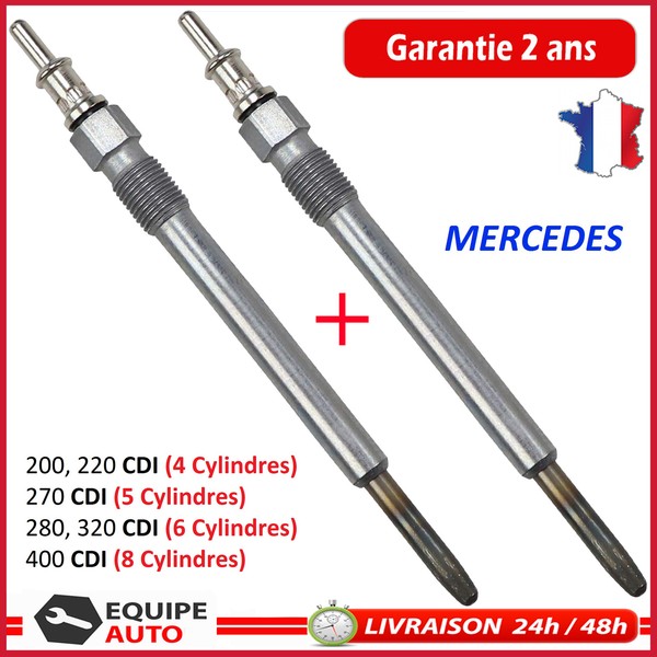 2X GlüHkerze FüR Mercedes Klasse E 200 E200 E220 220 270 E270 CDI-image