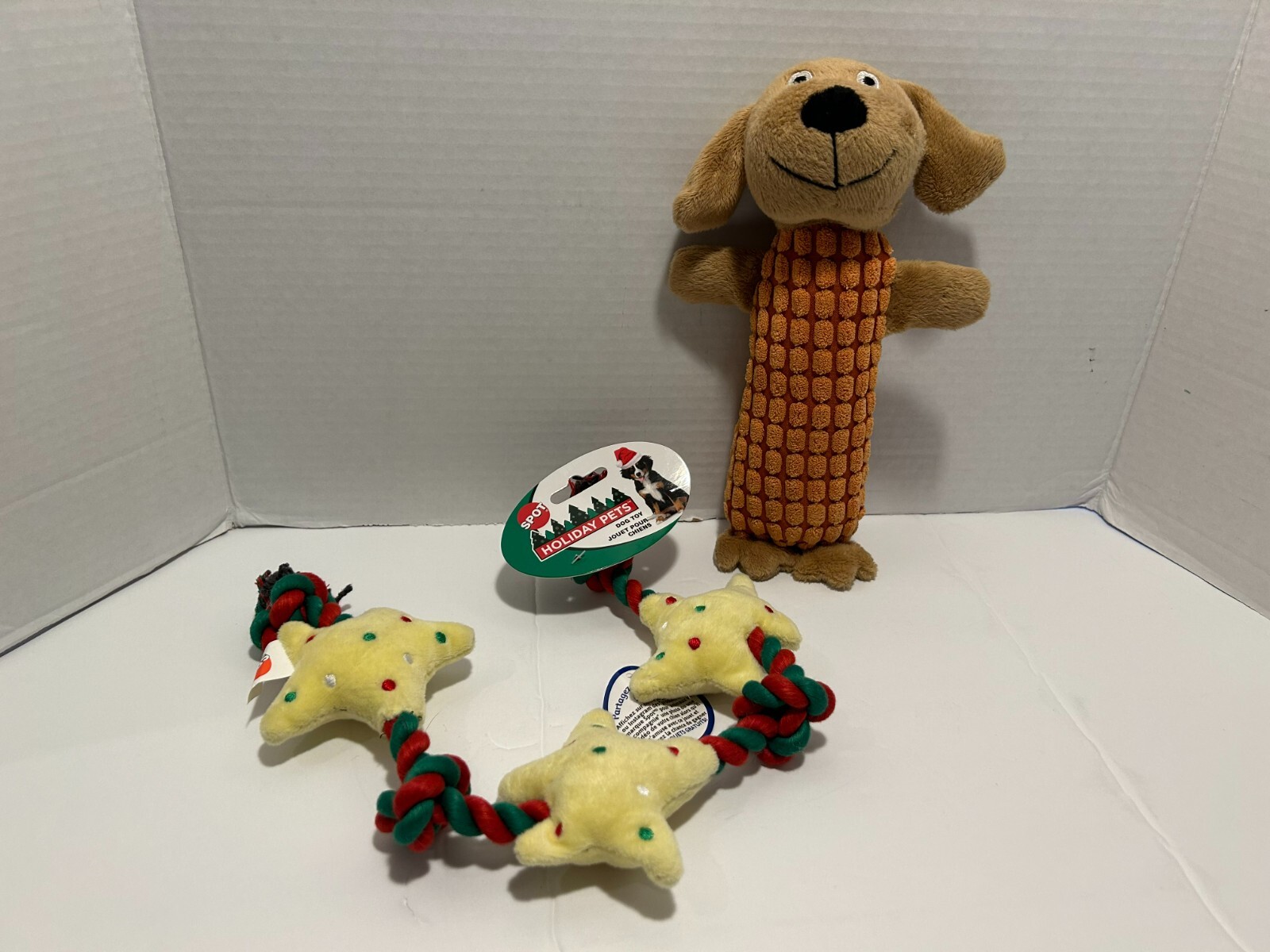 2 Spot Ethical Dog 11" Durable Squeaky Toy & Toss Tug & Play Toy