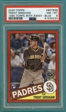 2020 Topps Trent Grisham 1985 Topps 35th Anniversary Red /10 #85TB38 PSA 8! POP1