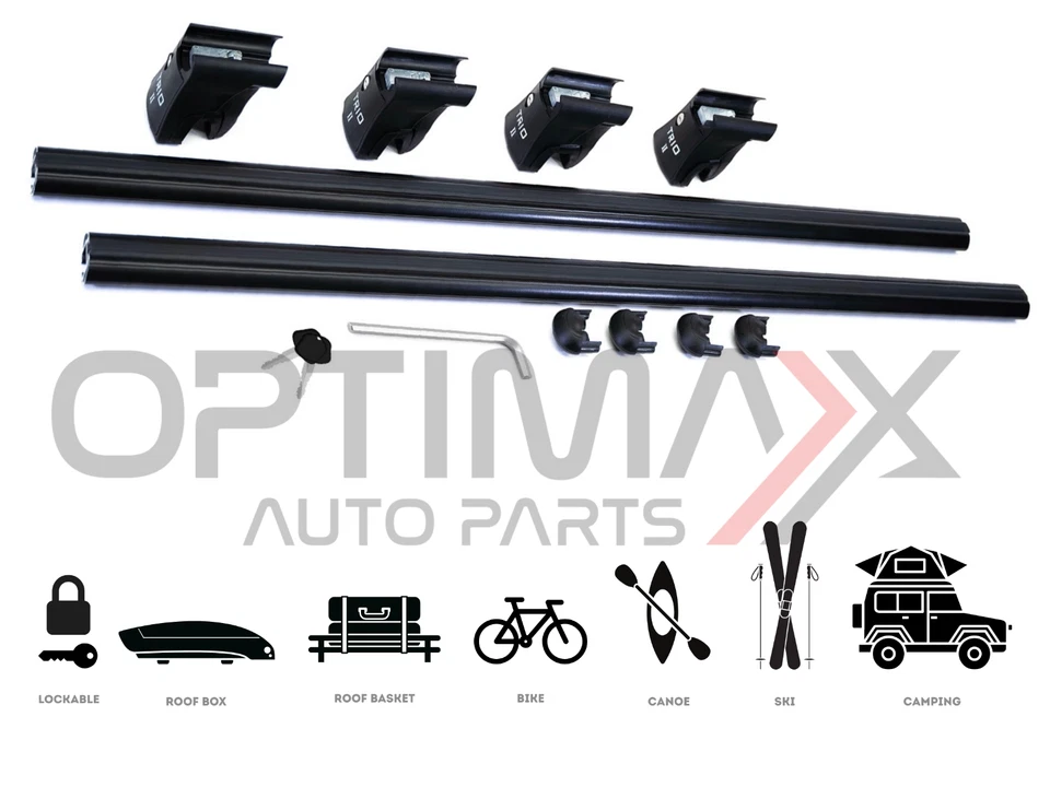 For Ford Edge SUV 2015–2026 | Roof Rack Cross Bars | Black | Locking System Foto 2 de 4