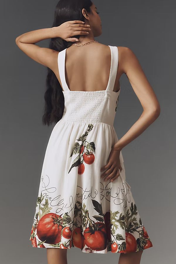 New Anthropologie Maeve Button-Front Fit & Flare Tomato Midi Dress Ivory MP NWT | eBay New Anthropologie Maeve Button-Front Fit & Flare Tomato Midi Dress Ivory MP NWT | eBay