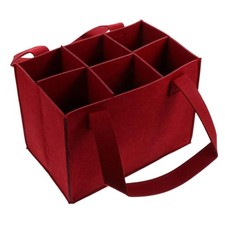 Bolsa de vino de fieltro 6 botellas soporte de vino bolsa portadora para transporte seguro de vino