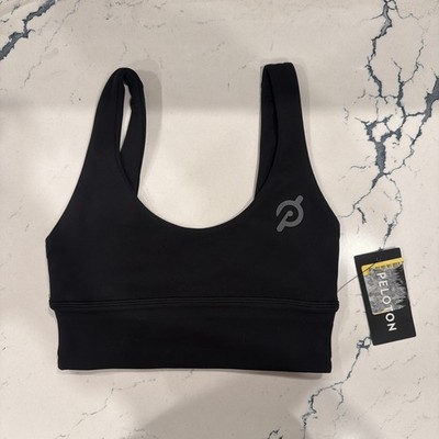 NWT Lululemon X Peloton Bra Women 2 Black Align Light Reversible lw2da8s